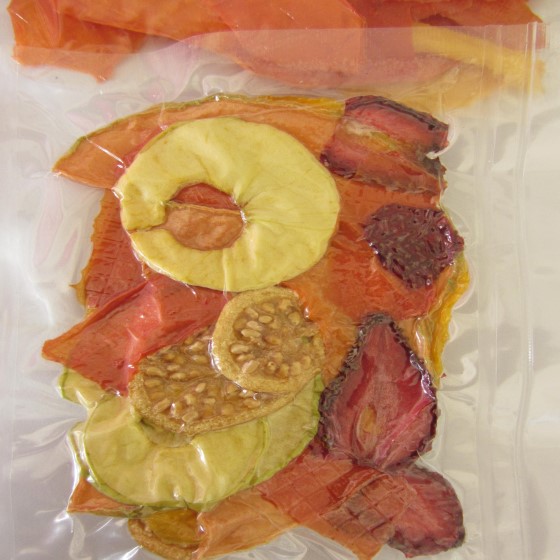 Empacado y almacenamiento de productos deshidratados